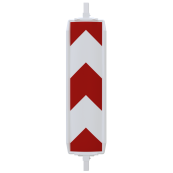 Plastic traffic panel type 40A | film RA1/A, lane divider | on both sides from buttom to top | red / white